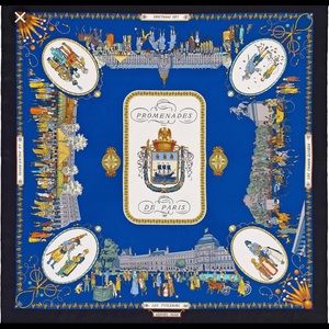 Hermés vintage Promenade de Paris scarf 70cm